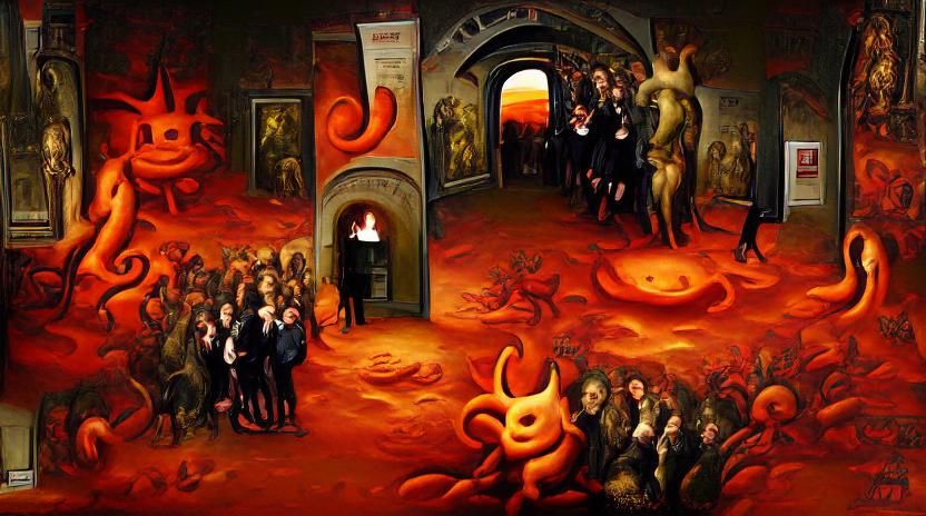 Renaissance Entrance to Hell Painting