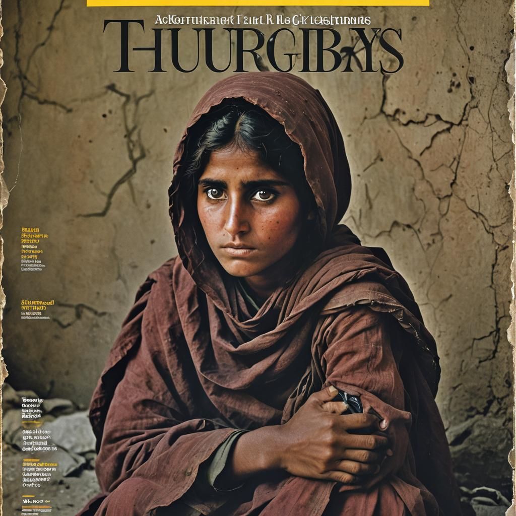Iconic Afghan Girl Portrait by Steve McCurry