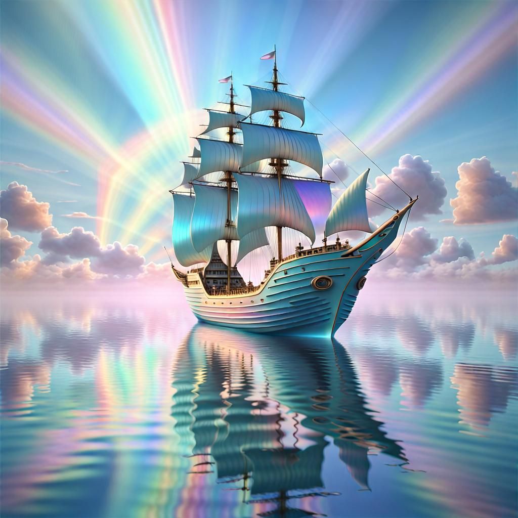 Pastel Color Palette, A Ship In The Horizont