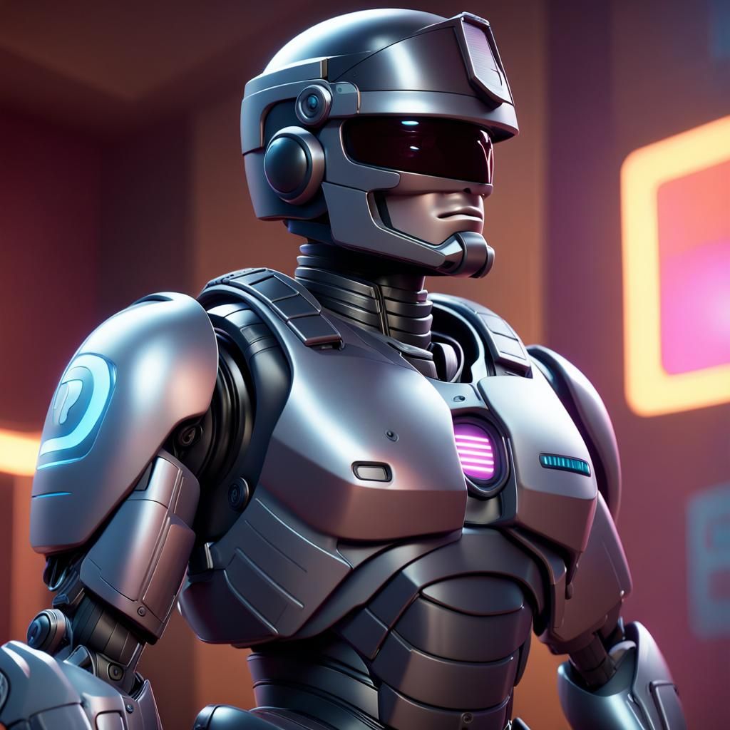 Robocop Reimagined as 3D Digital Art
