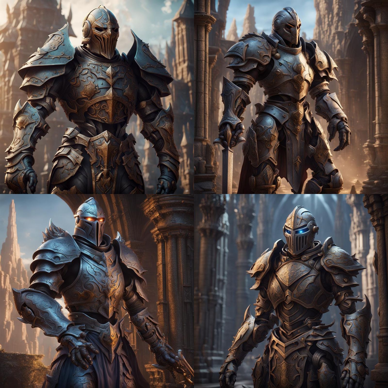 Detailed Warforged Echo Knight Concept Art