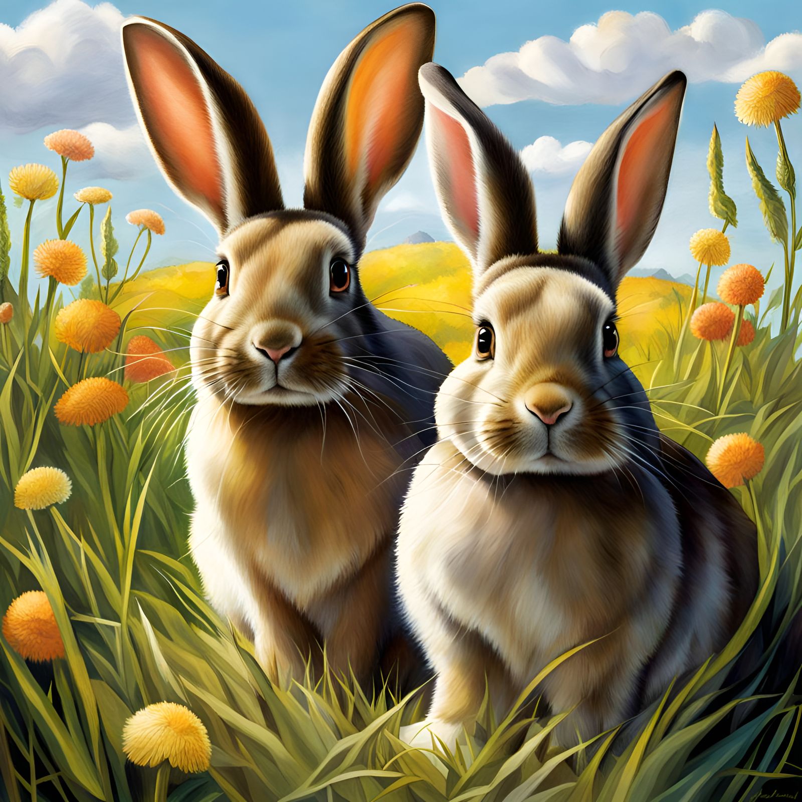 AI Generated Image of Rabbits