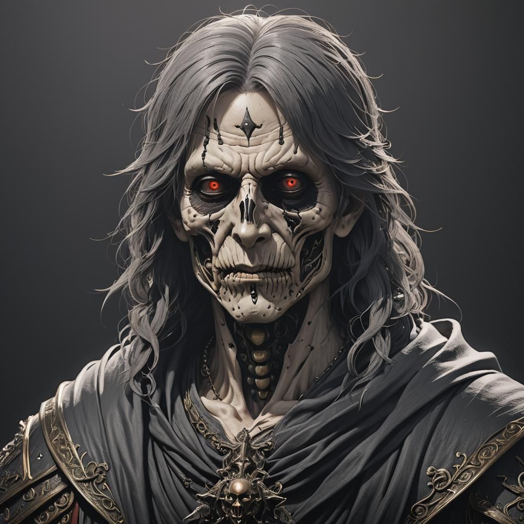 Lord of Death: Anime Portrait in Ghibli Style