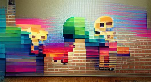 Colorful 8-Bit Pixel Art by Hal Lasko