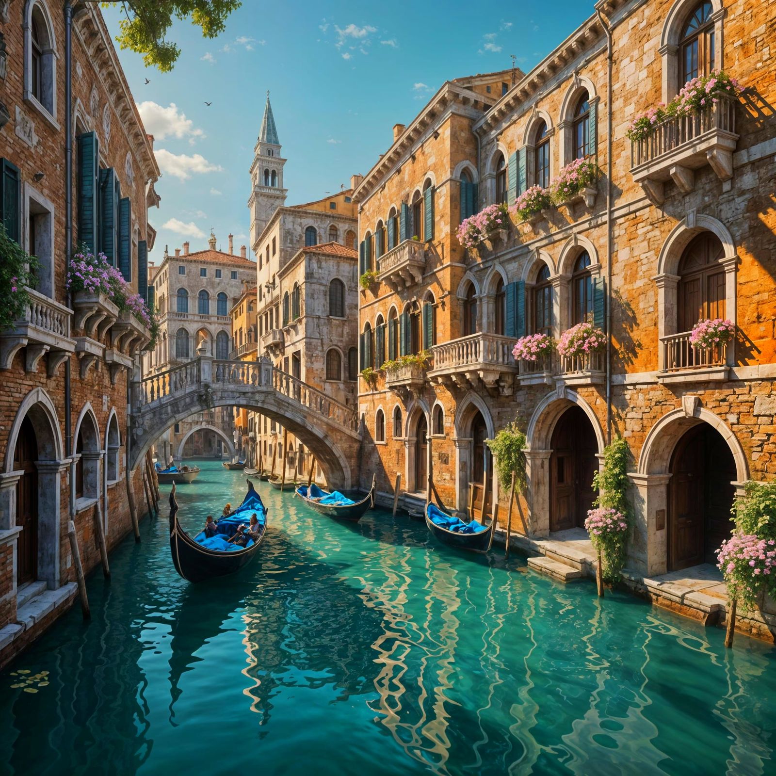 Walk through the canals of Venice