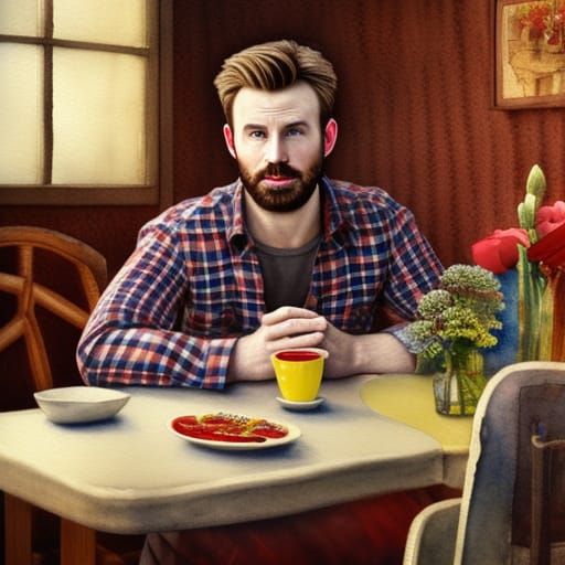 Chris at a Diner