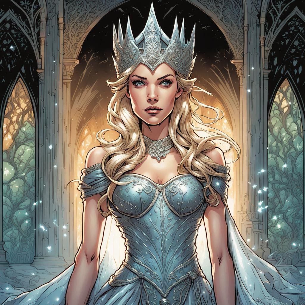Elven Princess in Comic Book Art Style