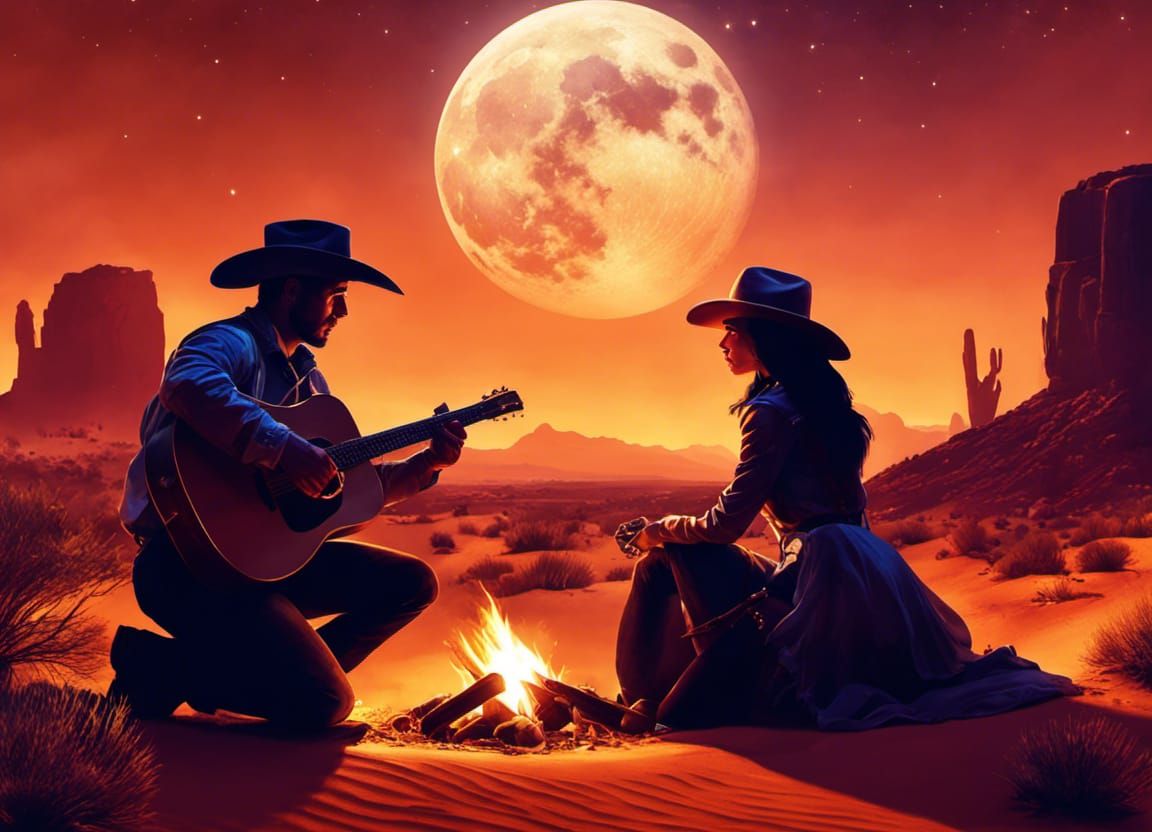 Cowboy Serenades Cowgirl