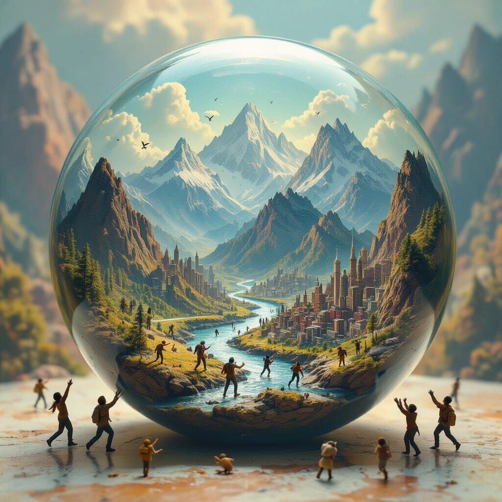 Trapped World in Glass Sphere: A Surreal Struggle for Freedo...