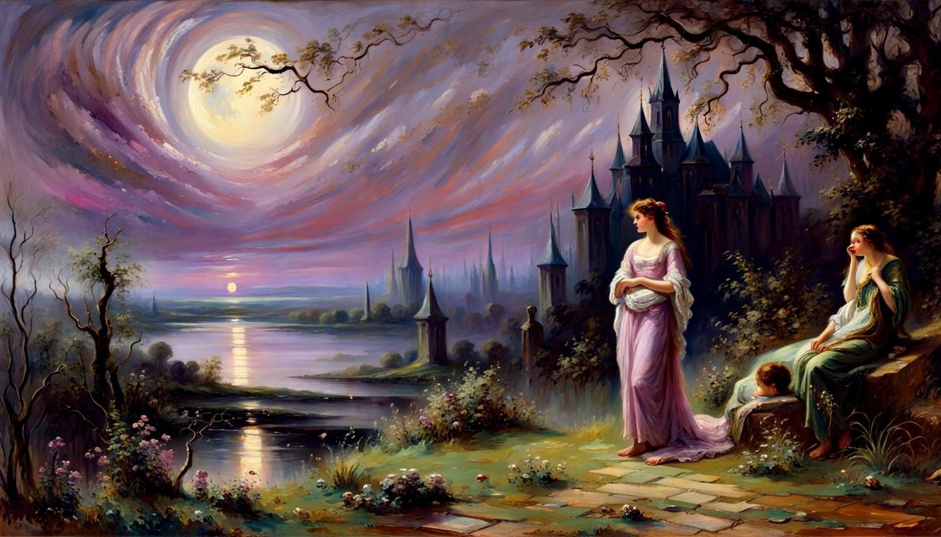 Magical Moonlit Maiden in Medieval Monastery