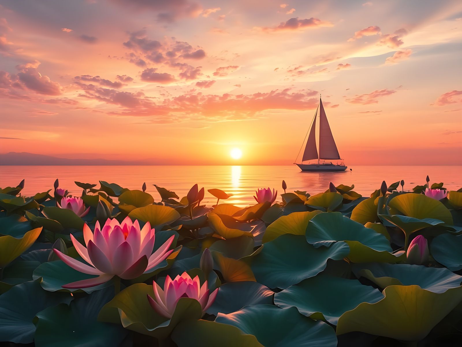 Surreal Dreamscapes: Golden Waters and Whispering Winds