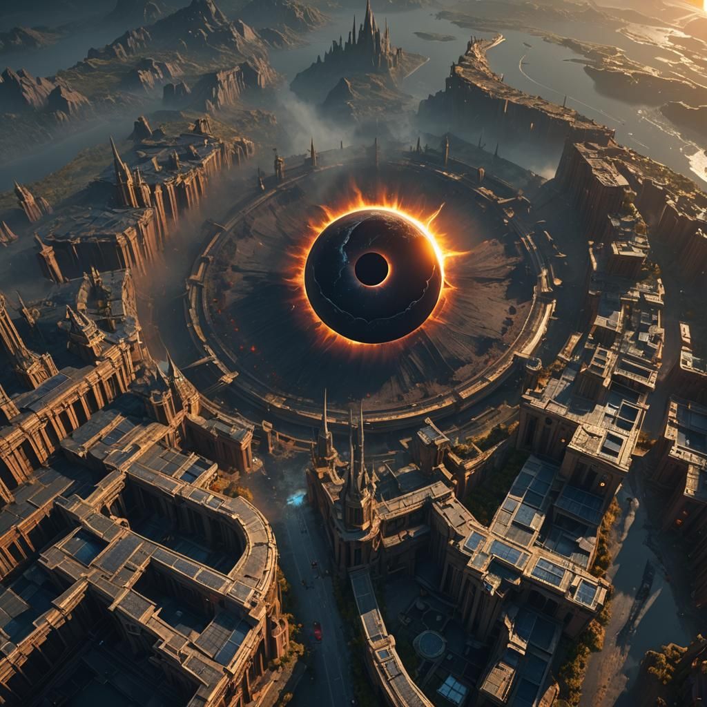 Spectacular Solar Eclipse Apocalypse Concept Art