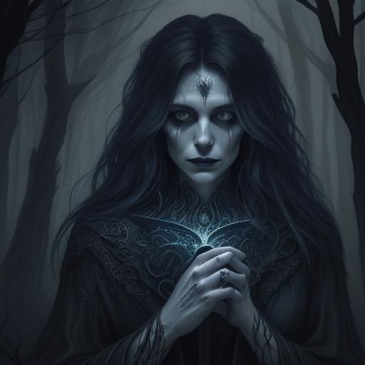 Sam Winchester as a Witch in Dark Fantasy Style