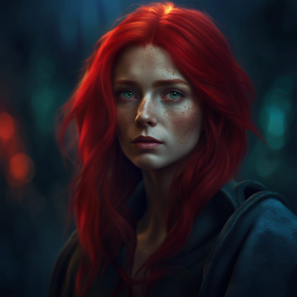 Ava Red: Wizard of Magical Colors in Digital Art
