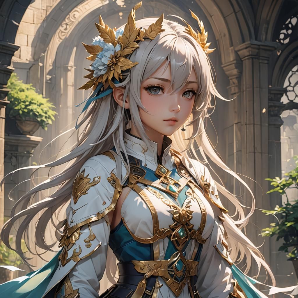 Anime Girl Concept Art in CEL Shaded Style