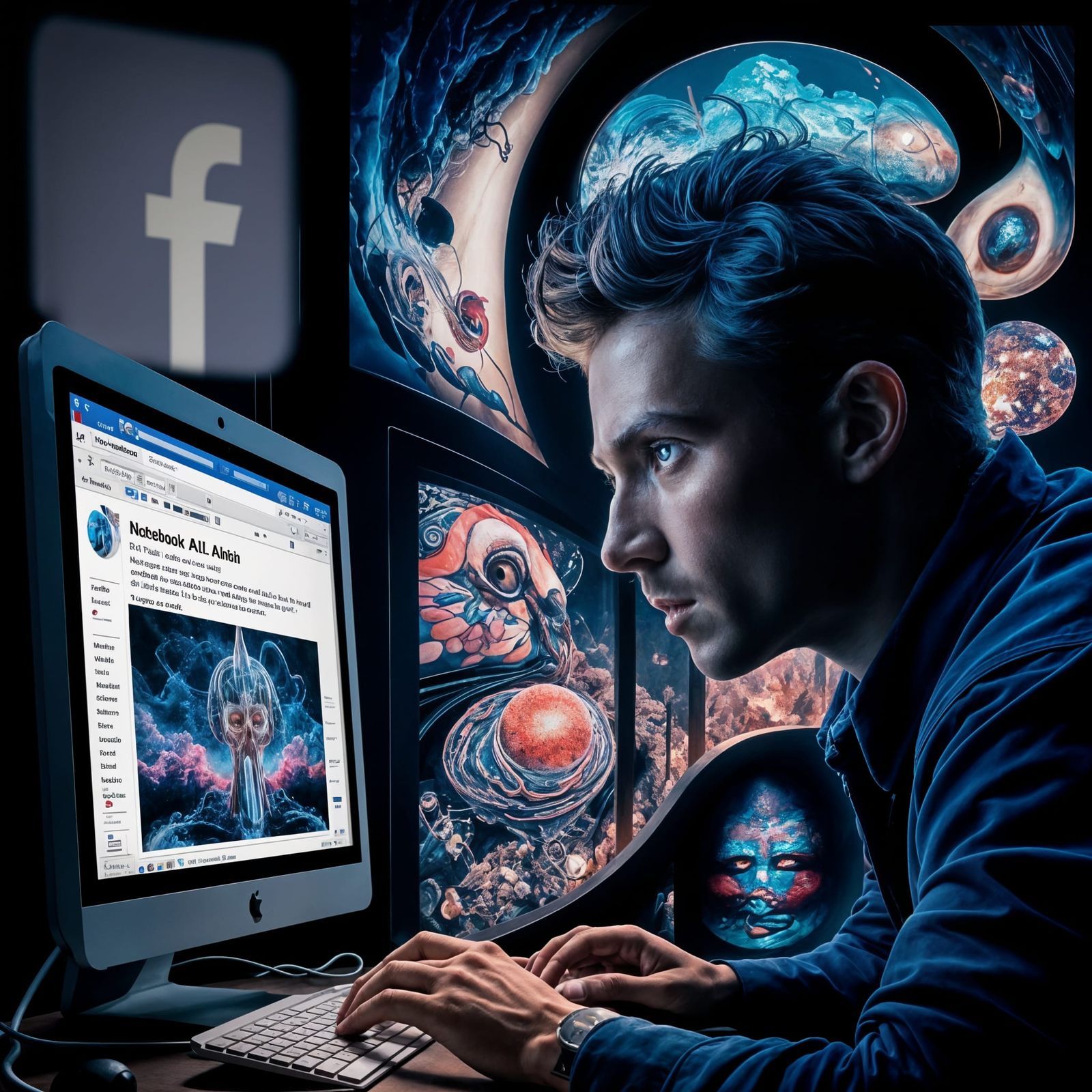 Facebook Logo Generated by AI