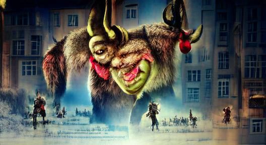 Shrek as Krampus in Film Style