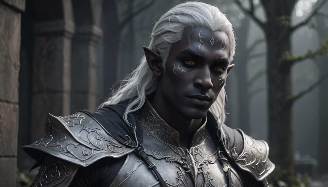 Drow Elf in Luxurious Location: Cinematic Realism