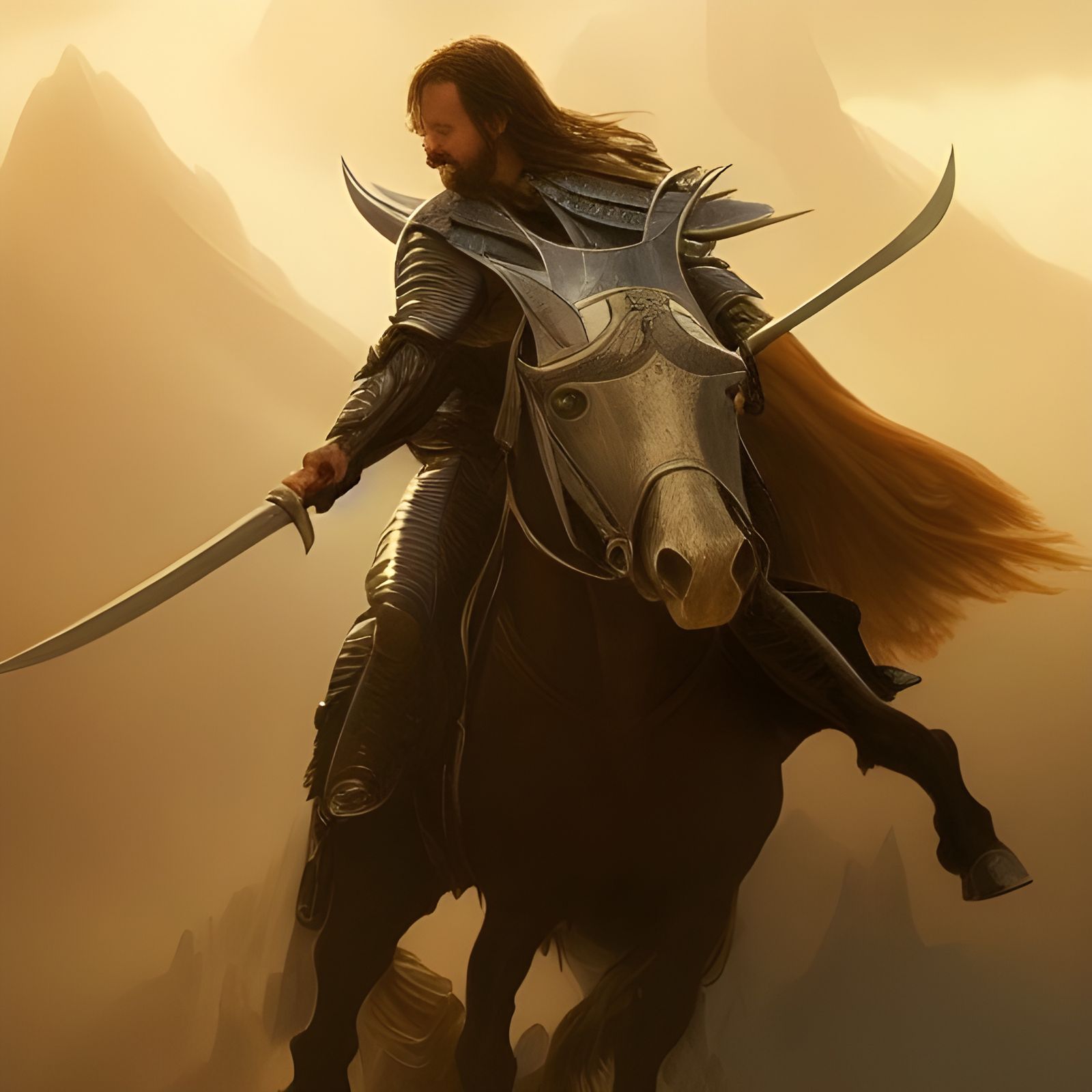 Isildur, King of Gondor, Rides to Battle