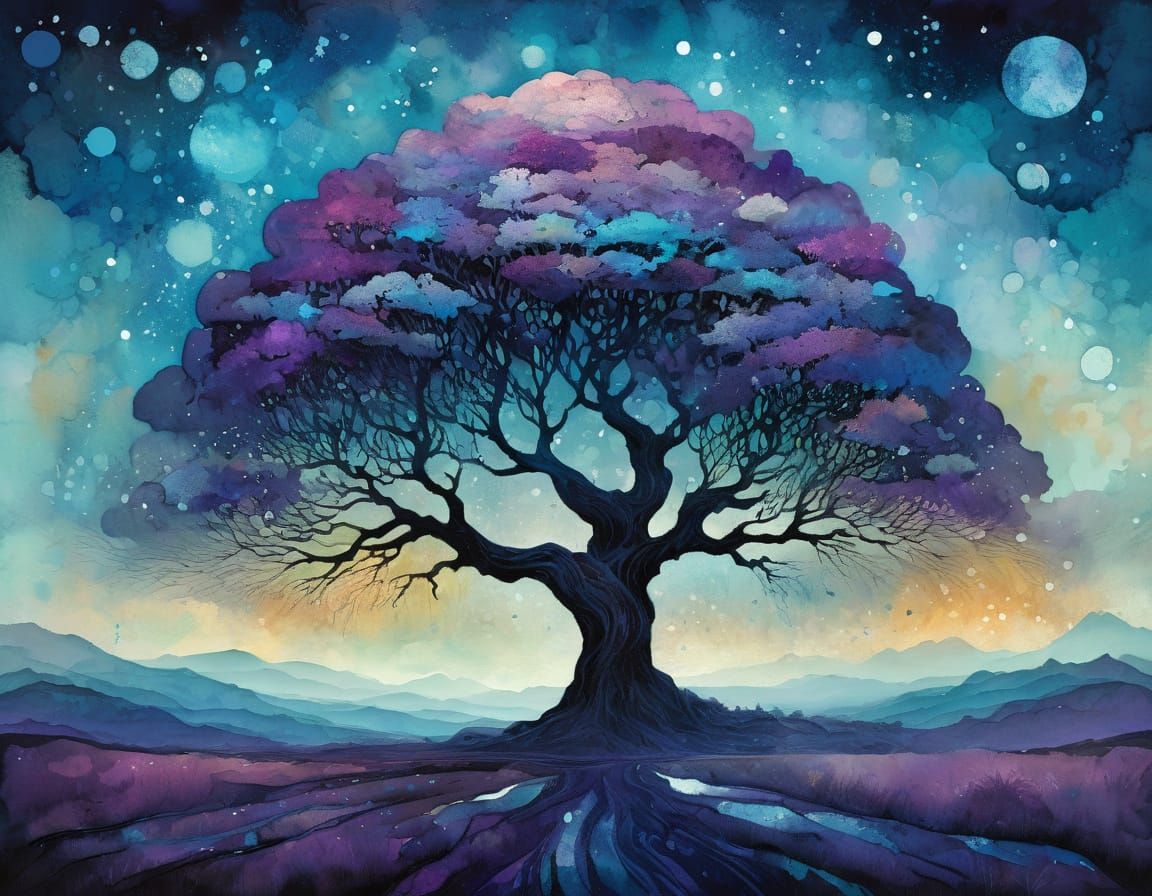 Ethereal Landscape in Gouache Impressionism