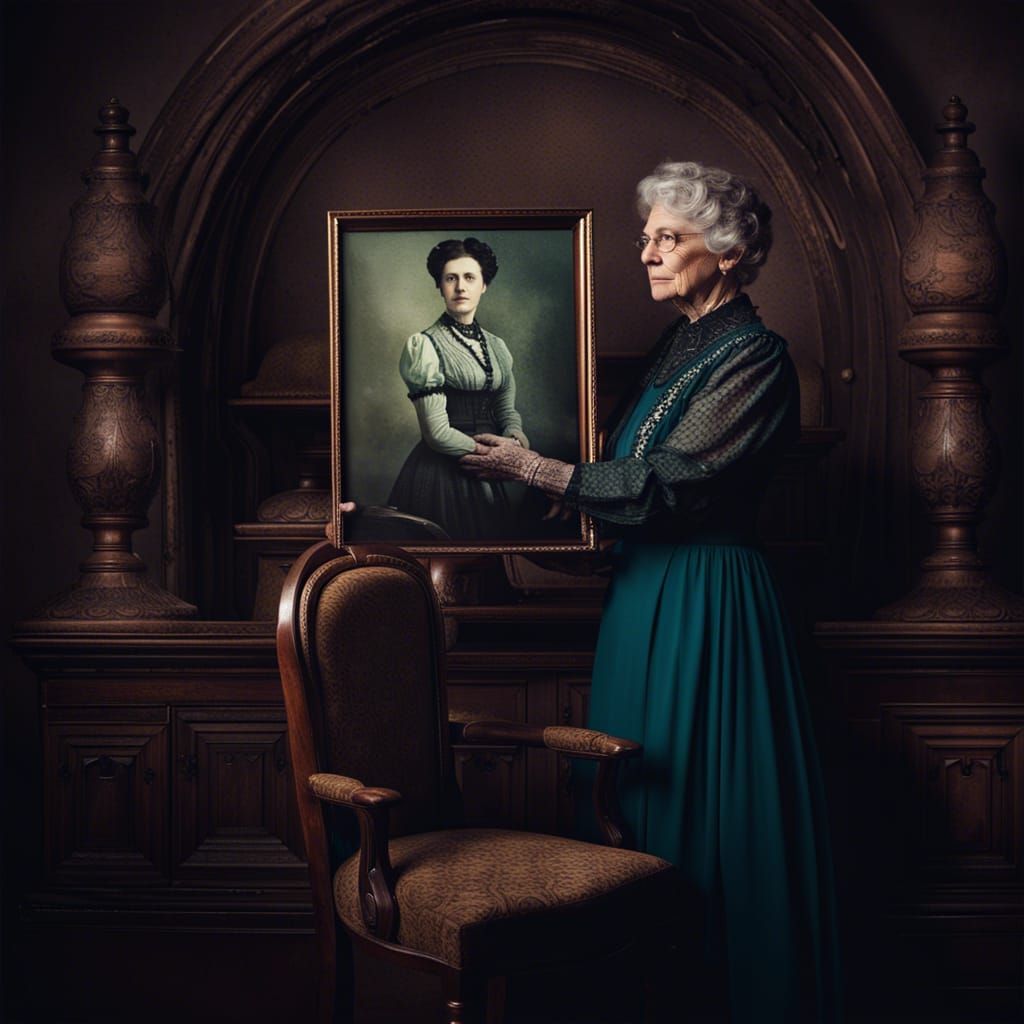 Victorian Woman in Old Photograph