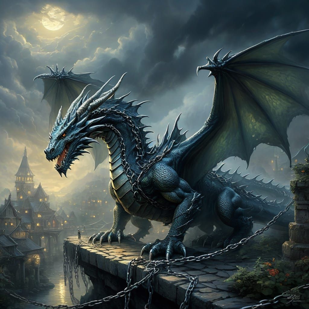 Ethereal Chain Dragon in Chains