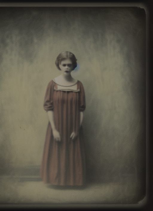 Eerie Spirits in Vintage Style Found Footage
