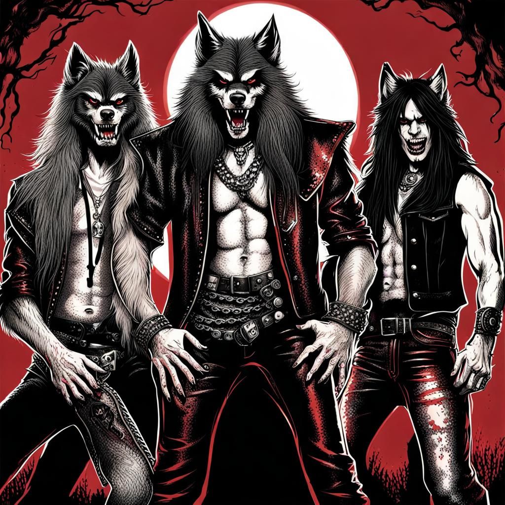 Werewolf Glam Metal Band Performance