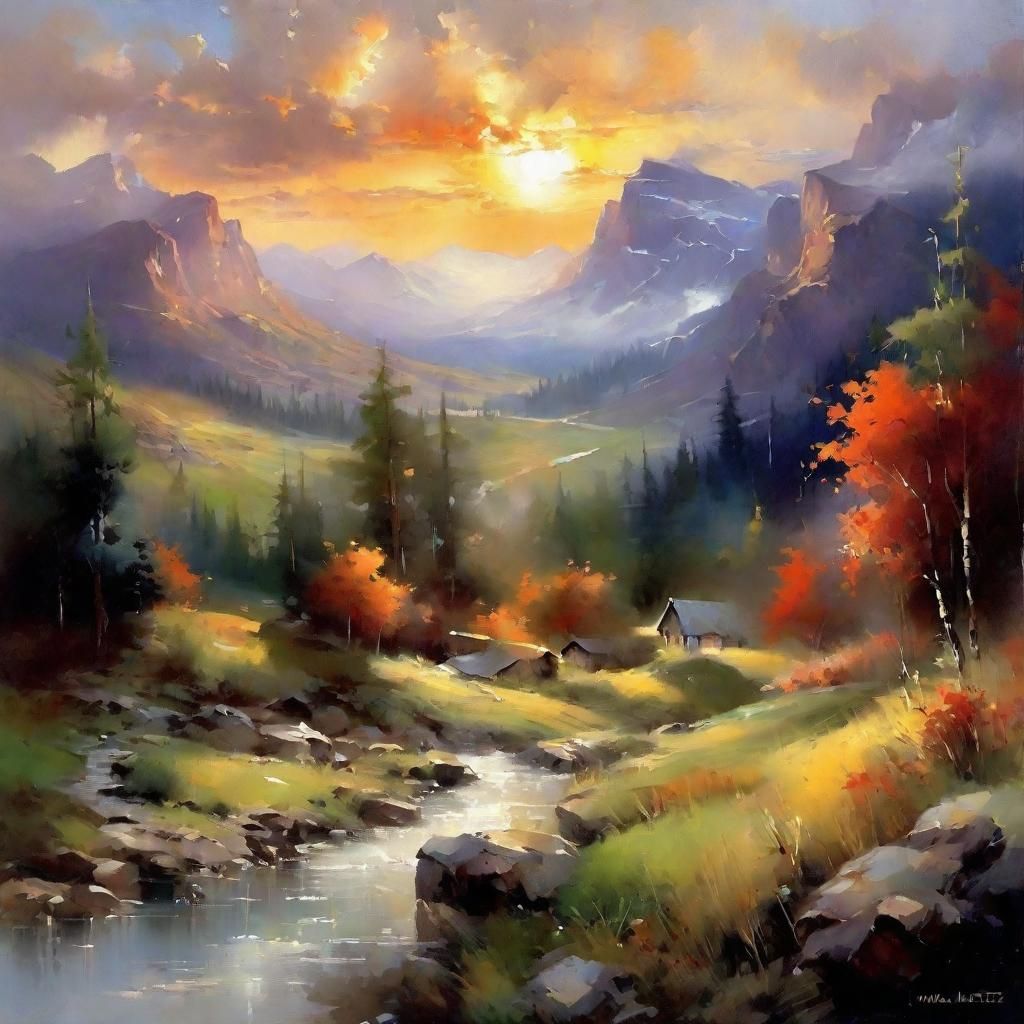 Binary Code Dream: Hidden Valley Watercolor