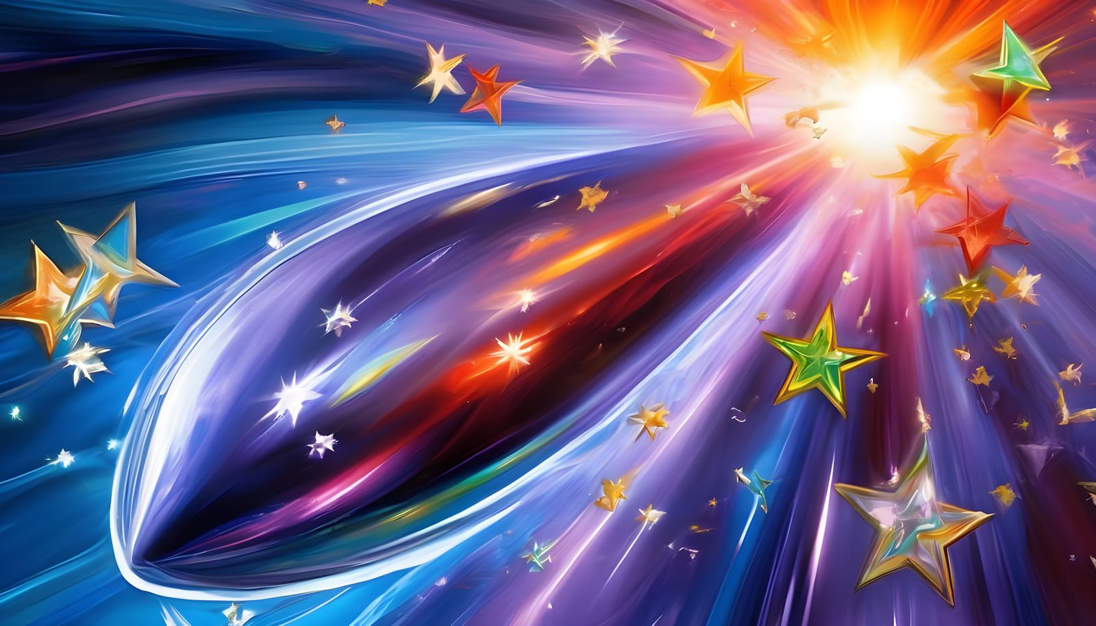 Sleek, Fiery-Hot, Glowing Cylinder Racing through Cosmic Vor...