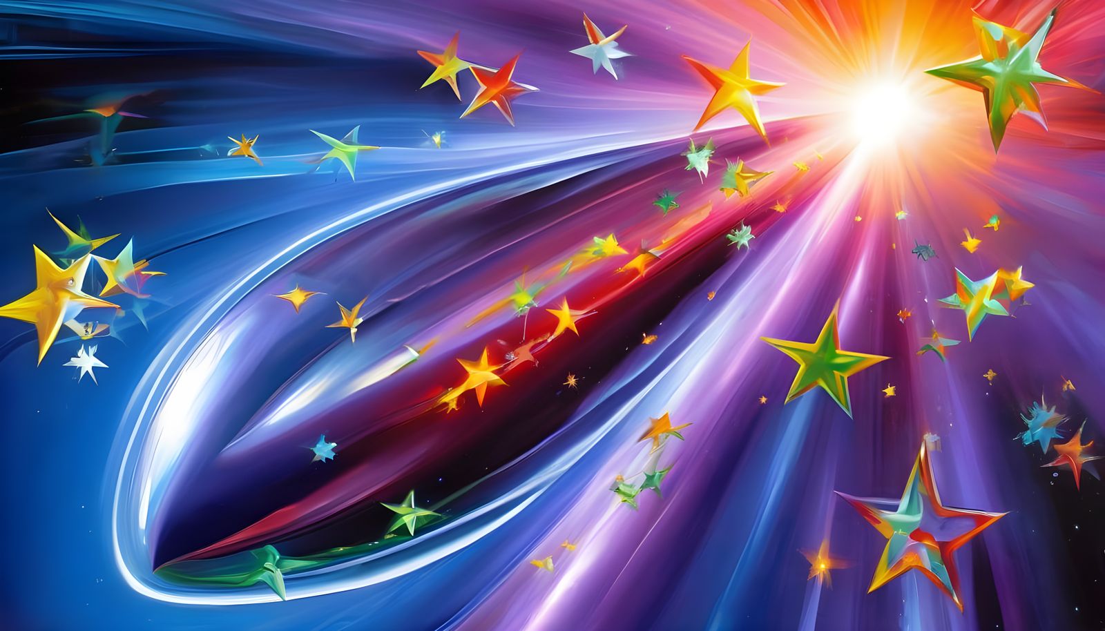 Sleek Miraculous Vortex Chaser in Fiery-Hot Glowing Metallic...