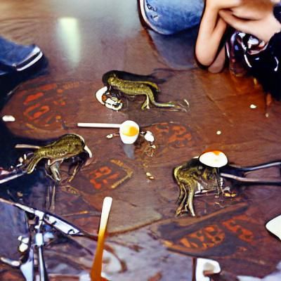 The Ramones' Unlikely Meal: Frogs in a Café