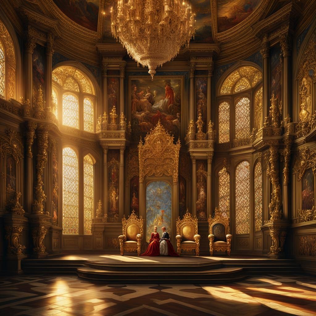 Baroque Royal Palace with King and Queen