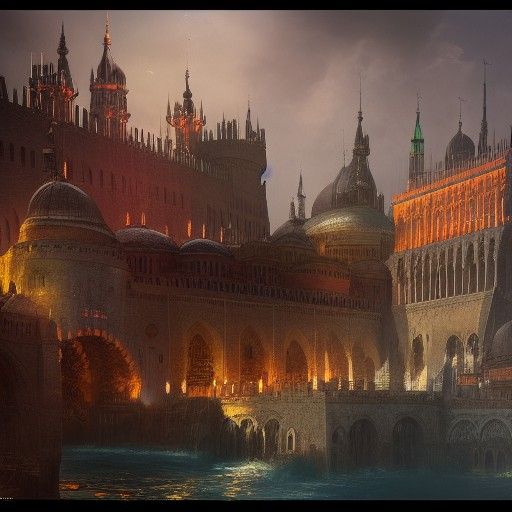 Sandstone Castle: Detailed Matte Painting