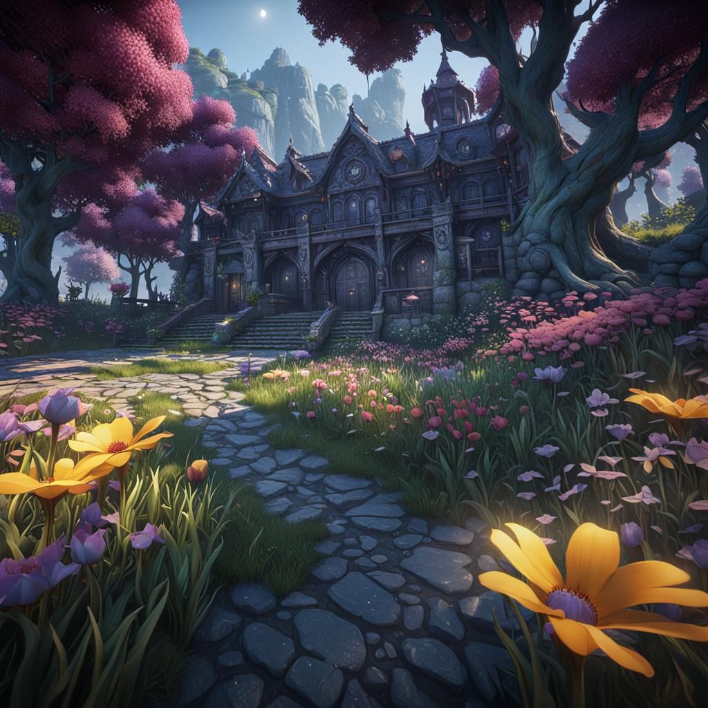 Floral Journal with Hand-Drawn Details in 3D