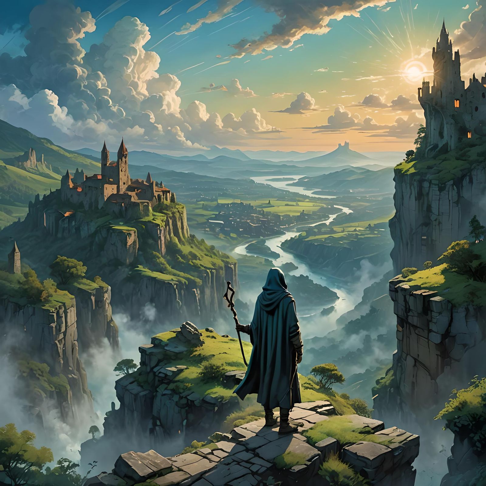 Fantastical Matte Painting with Deep Color