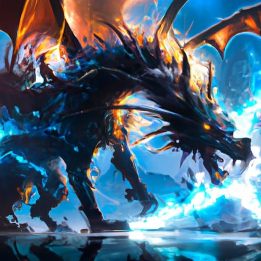 Epic Lightning Dragon Concept Art