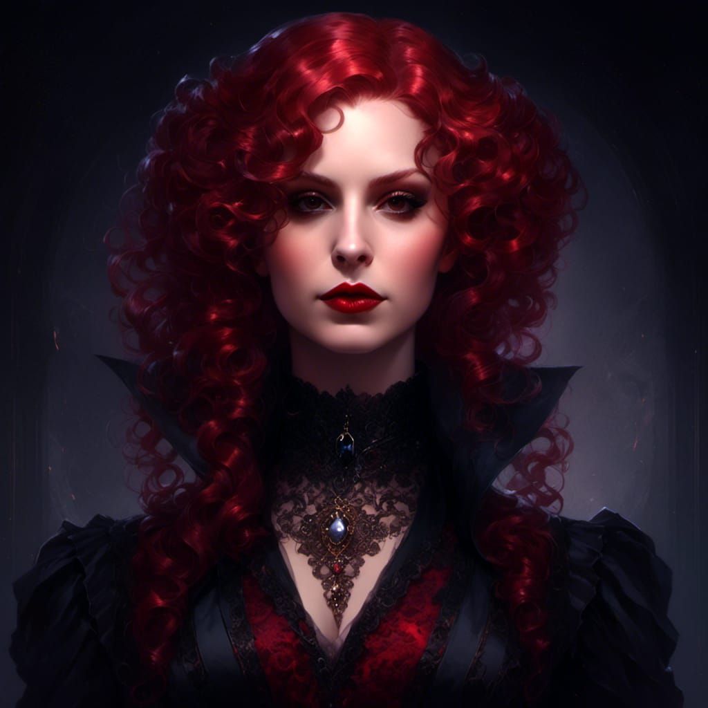 Victorian Vampire Portrait in Hyperrealistic Style