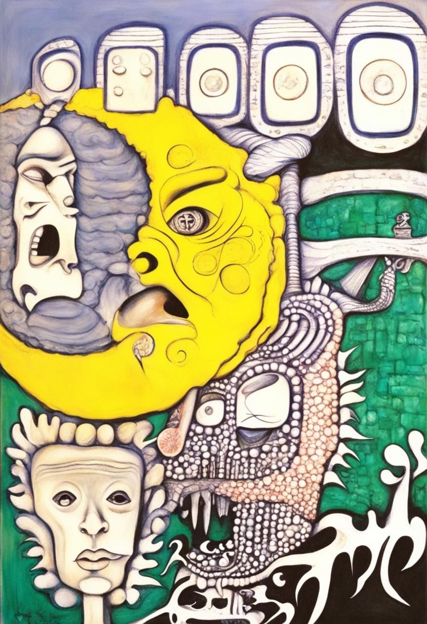 Surreal Gothic Art in H.R. Giger Style