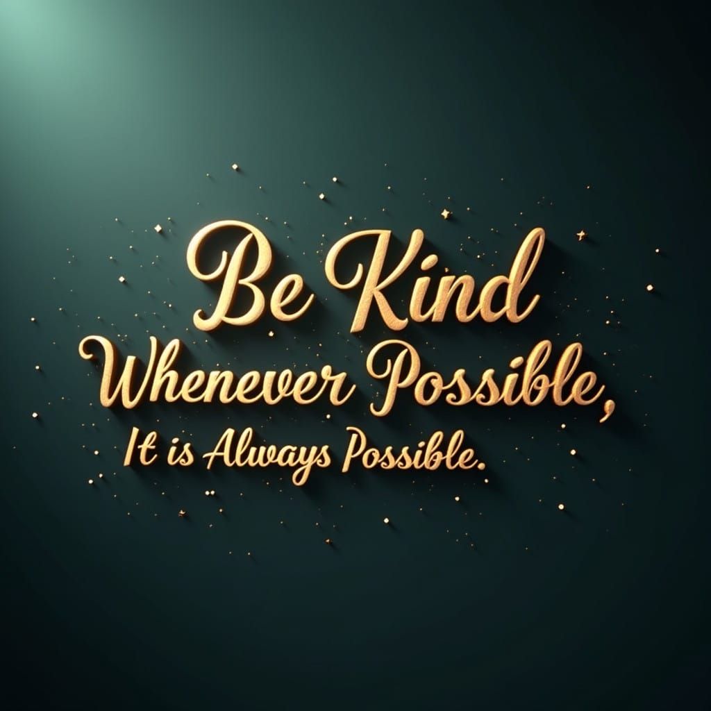 Cinematic Typography in a Void