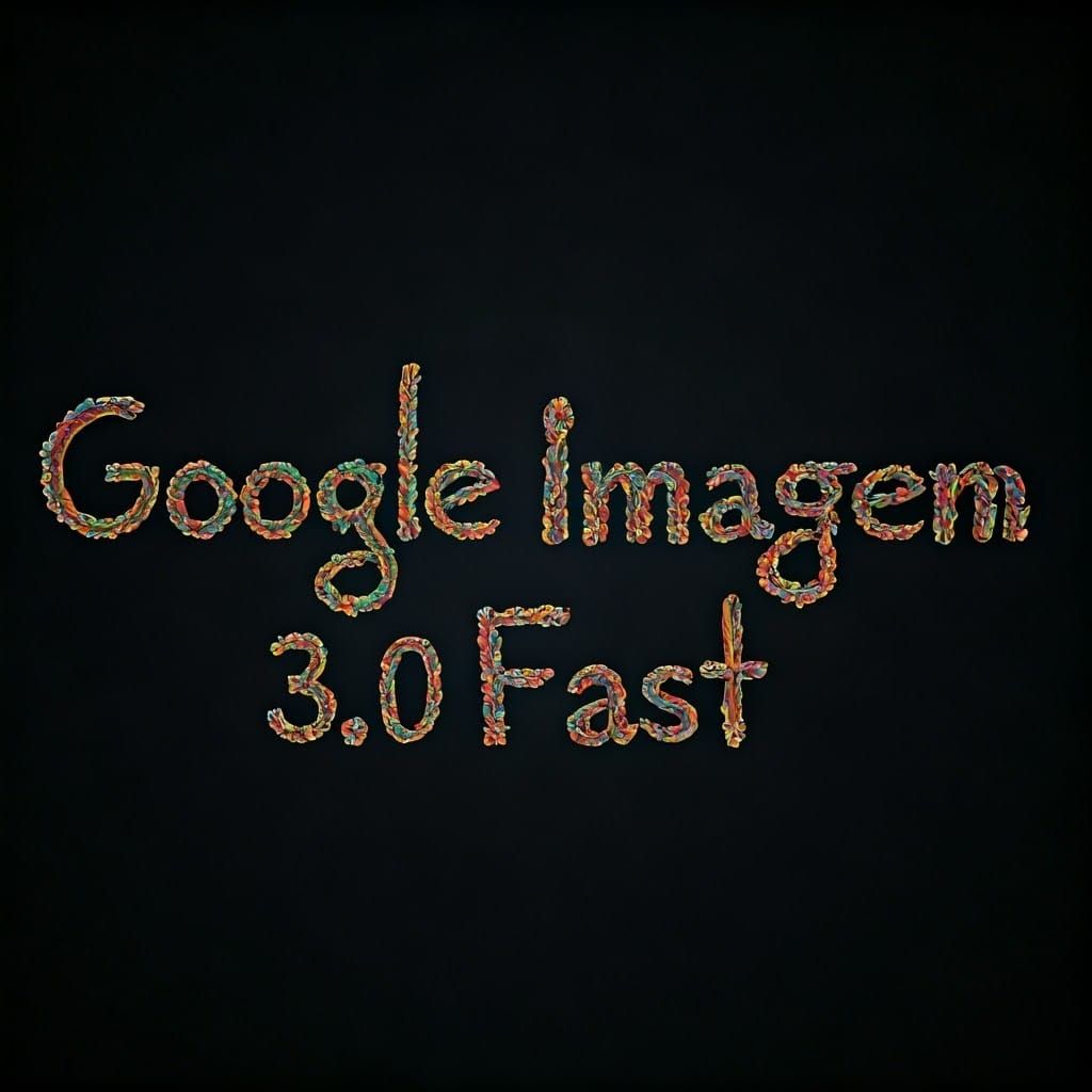 Words That Say "Google Imagen 3.0 Fast"