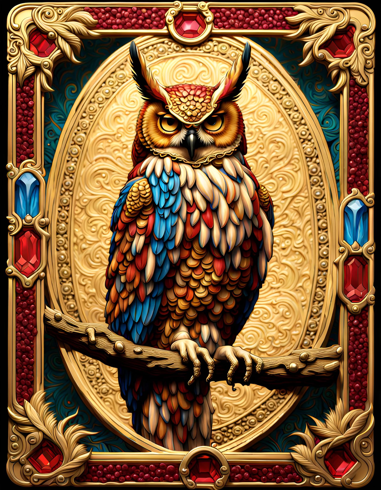 The ultimate good luck card in the NightCafé Tarot card deck