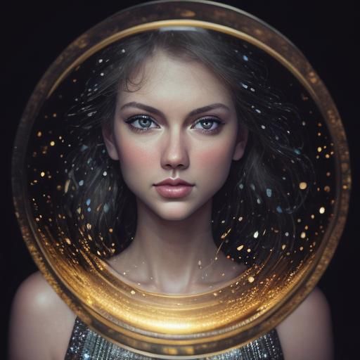 Taylor Swift Smiling: Hyper-Realistic Digital Portrait