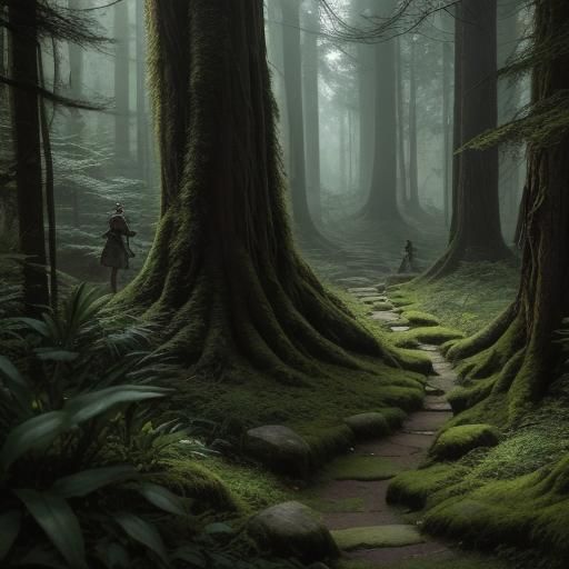 D&D Adventurers in Enchanted Forest