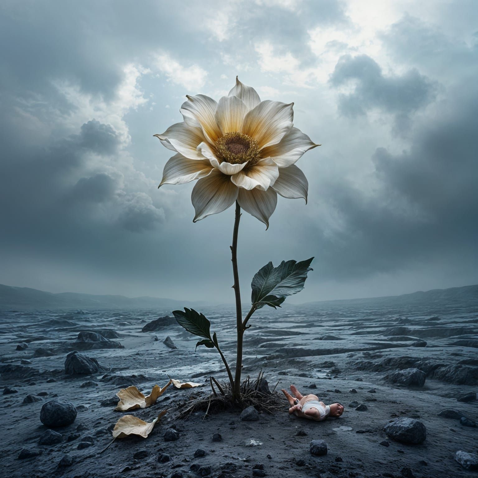 End of Hope Symbolized by Desolate Landscape