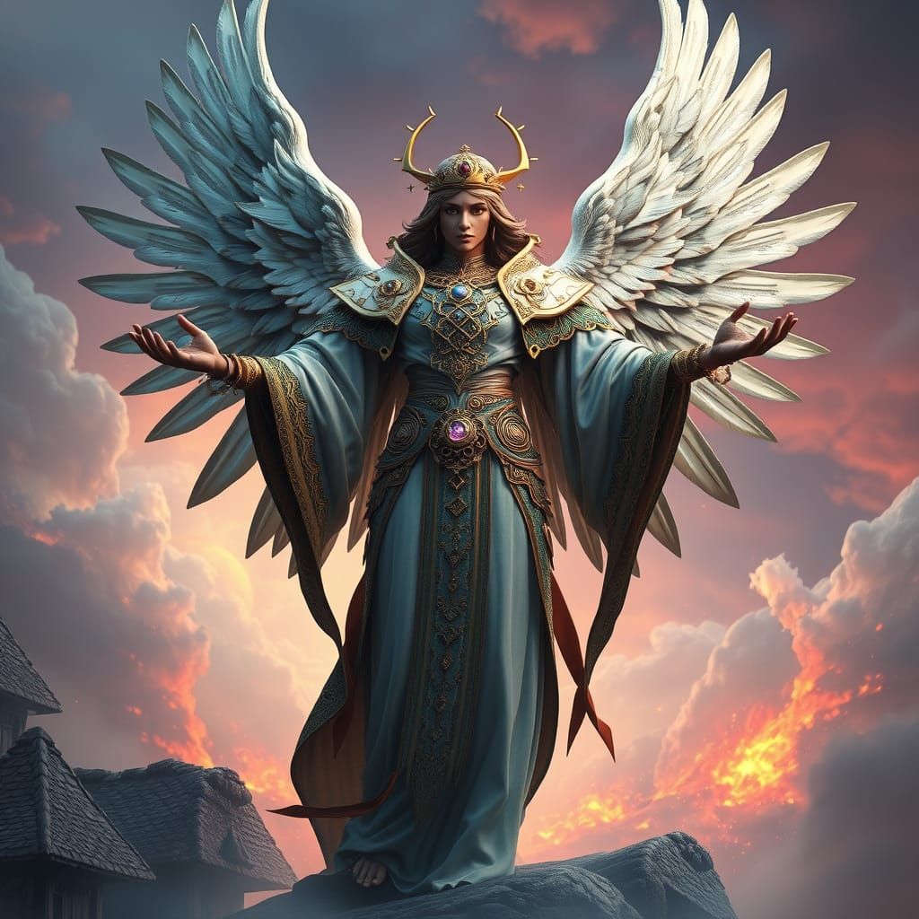 Ethereal Guardian with Atlantean Attire