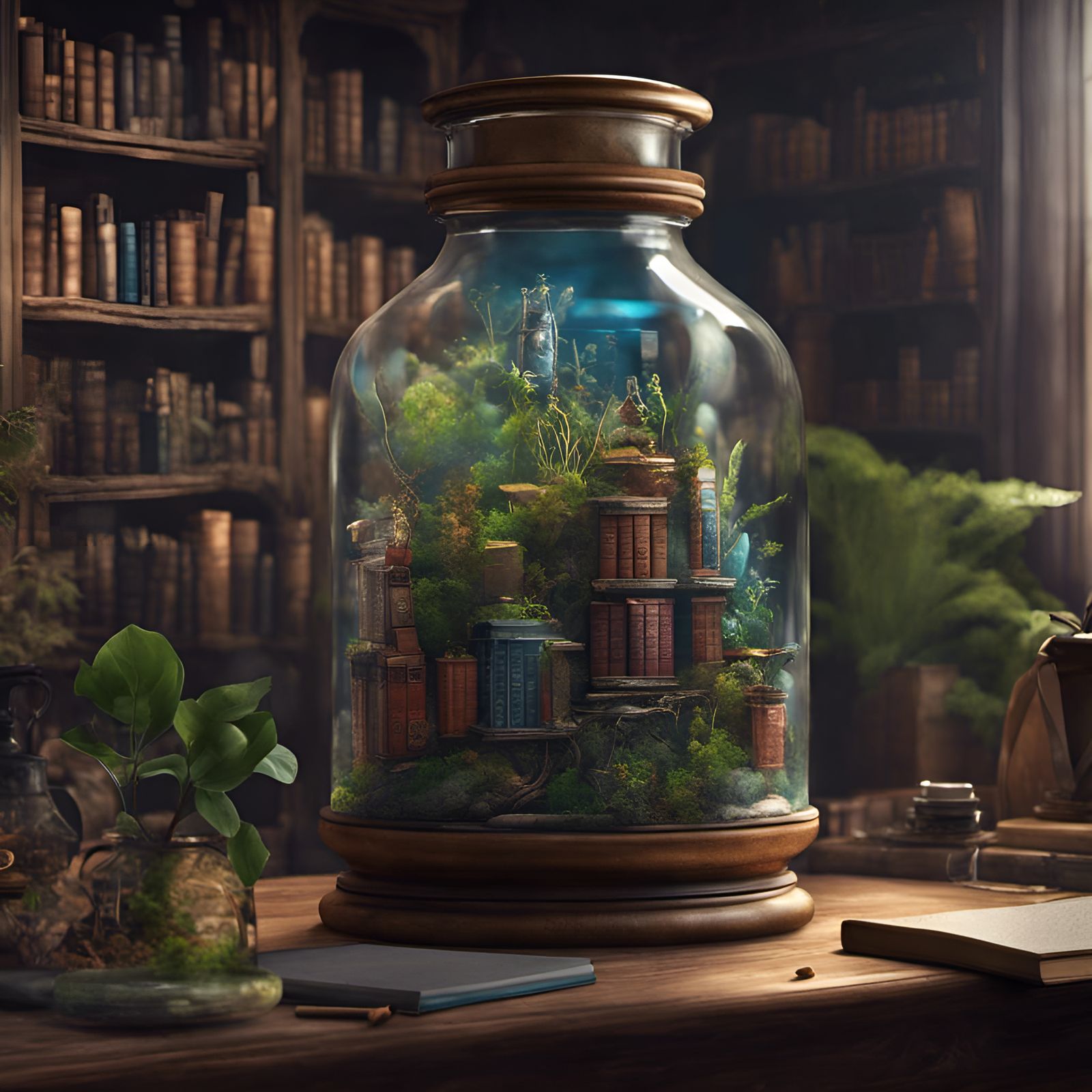 Library in a Bottle: Fantastical Terrarium Art