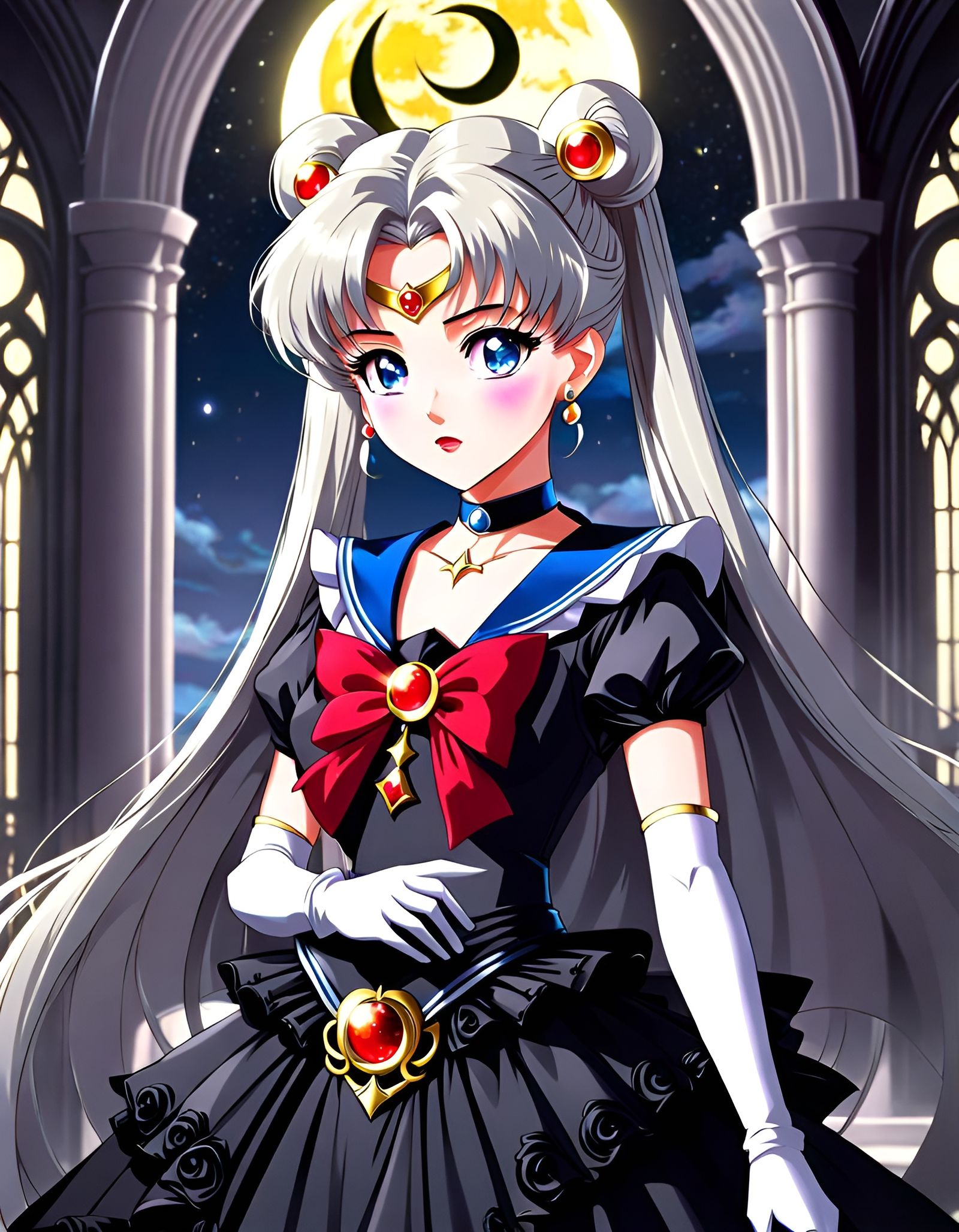 Gothic Princess Sailor Moon Anime Portrait