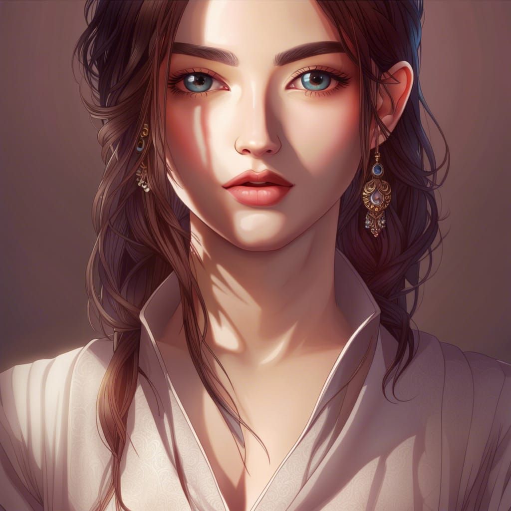 Anime Portrait of Dawn with Intricate Details