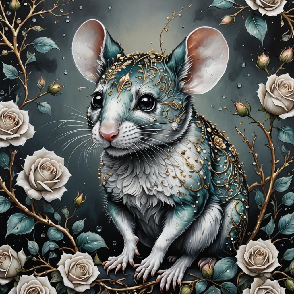 White Rose Mouse
